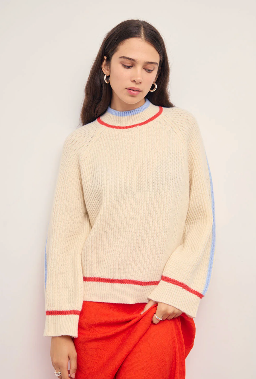 MINKPINK Ivana Contrast Piping Knit Sweater