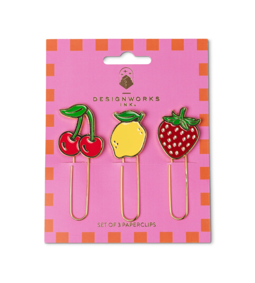 Designworks Ink - Set of 3 Paperclips - Fruit