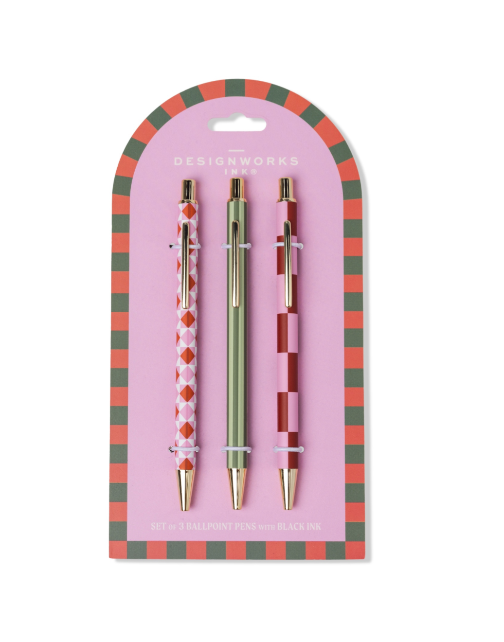 Designworks Ink - A Dopo Set of 3 Pens - Diamond, Stripe + Check