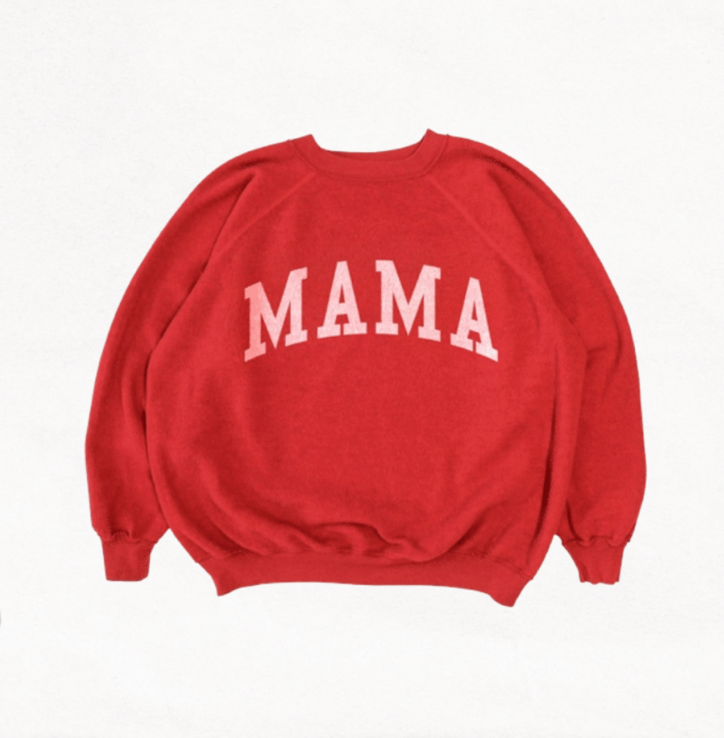 Best Regards MAMA varsity sweatshirt - Vintage Red