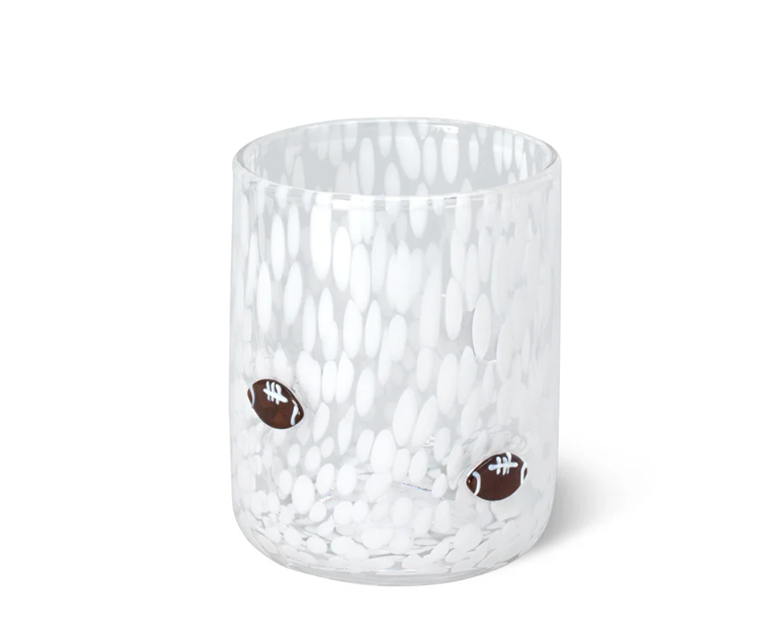 Swig White Football Charm Glass