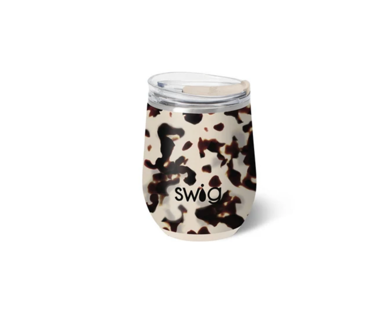 Swig Blonde Tortoise Stemless Wine Cup 12oz