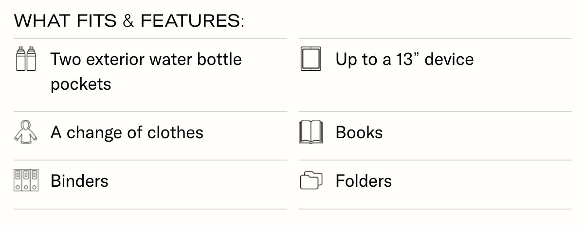 STATE BAGS - KANE DOUBLE POCKET BACKPACK - COWGIRL