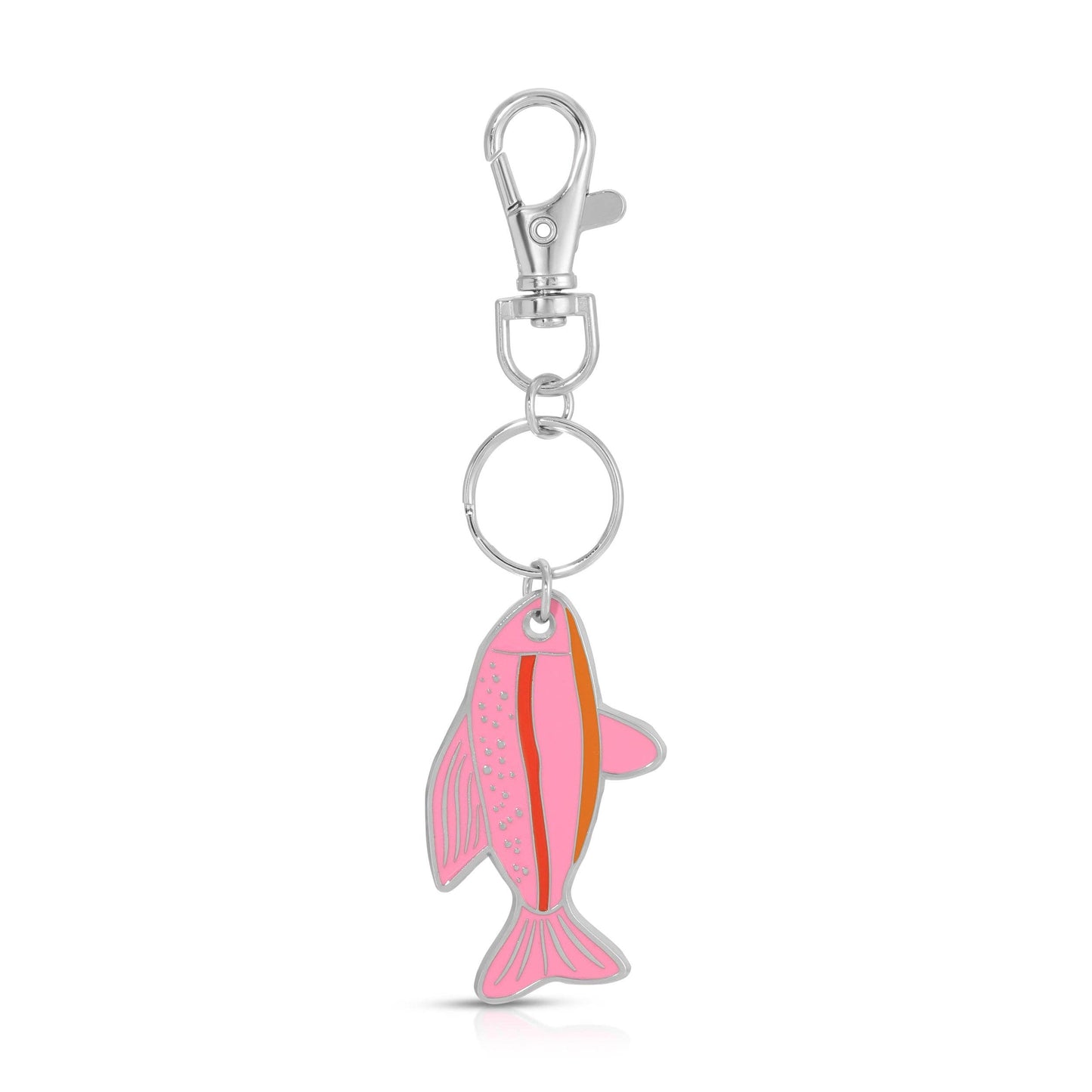 Lucky Feather - Ocean Life Keychain - Silver - Fish