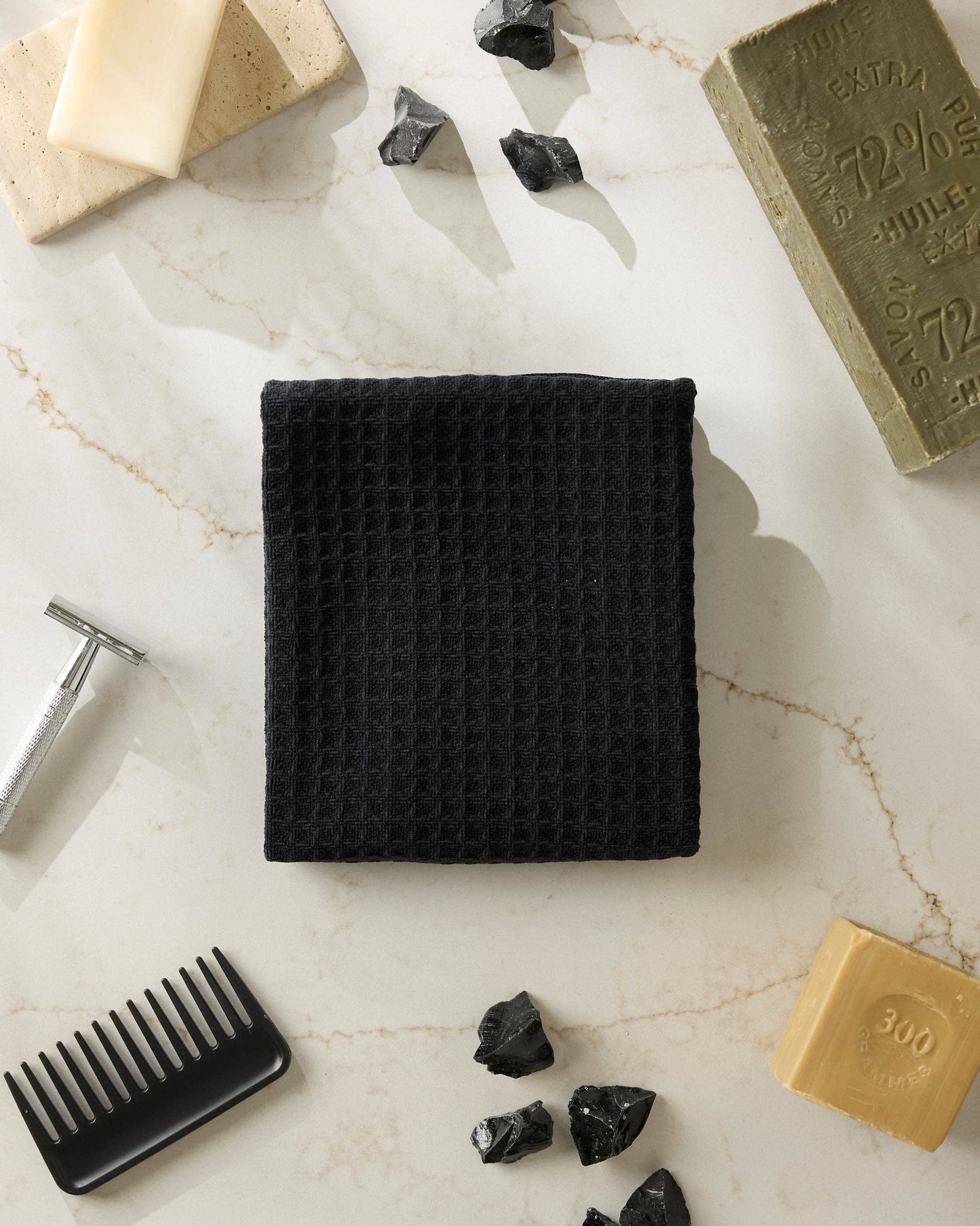 Geometry - Onyx Truffle Hand Towel