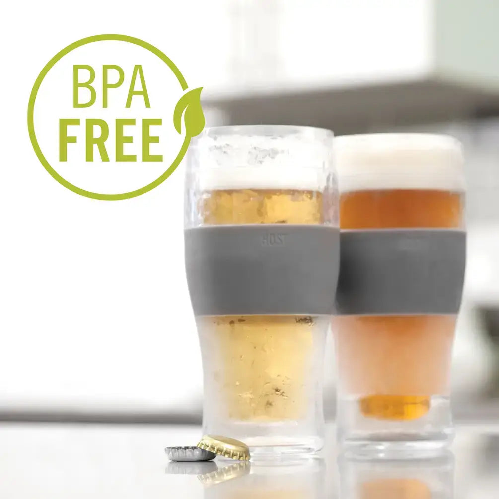 HOST - Beer FREEZE™ Cooling Cup Insulated w/ Cooling Gel - Gray