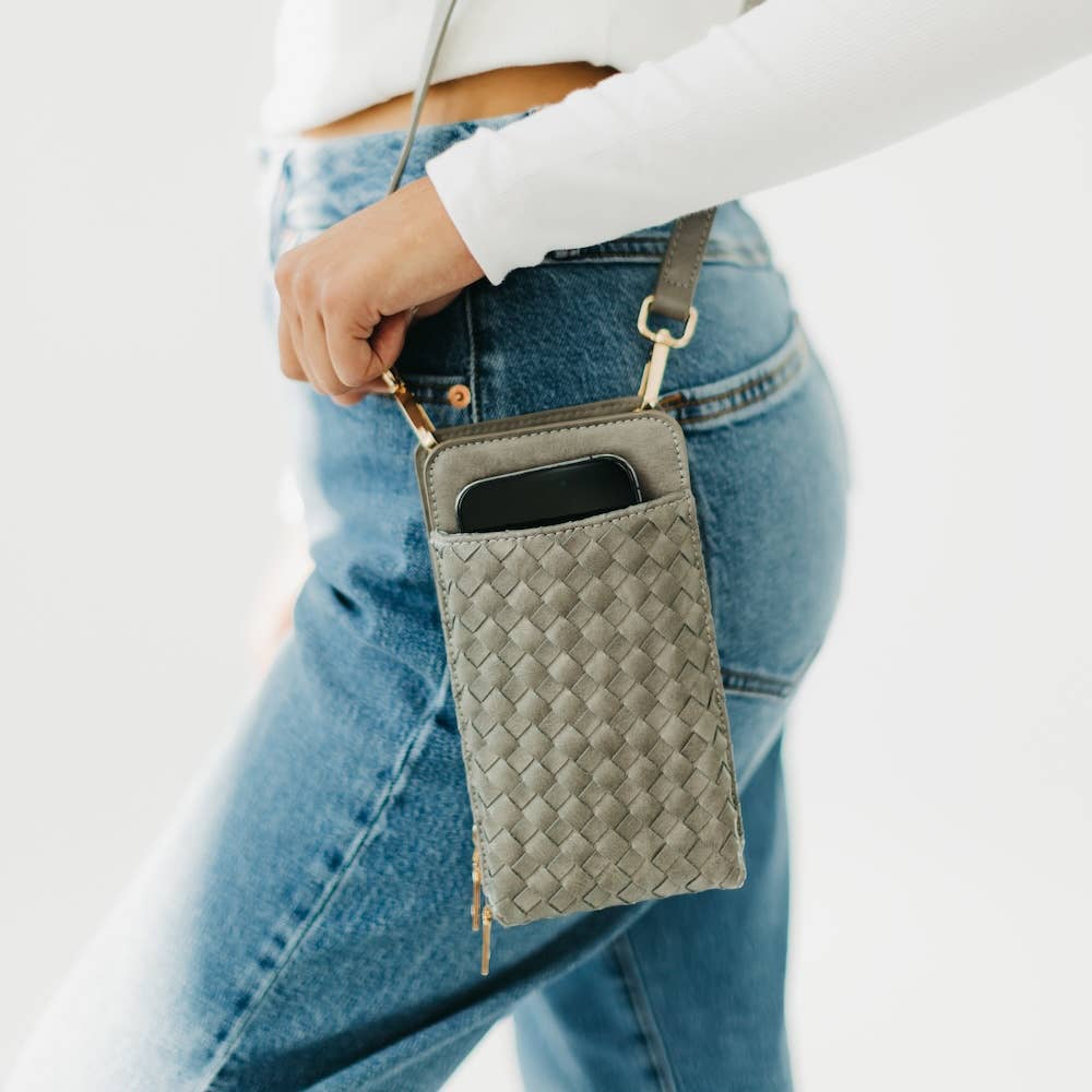 Pretty Simple - Woven Double Duty Phone Bag - Assorted Colors