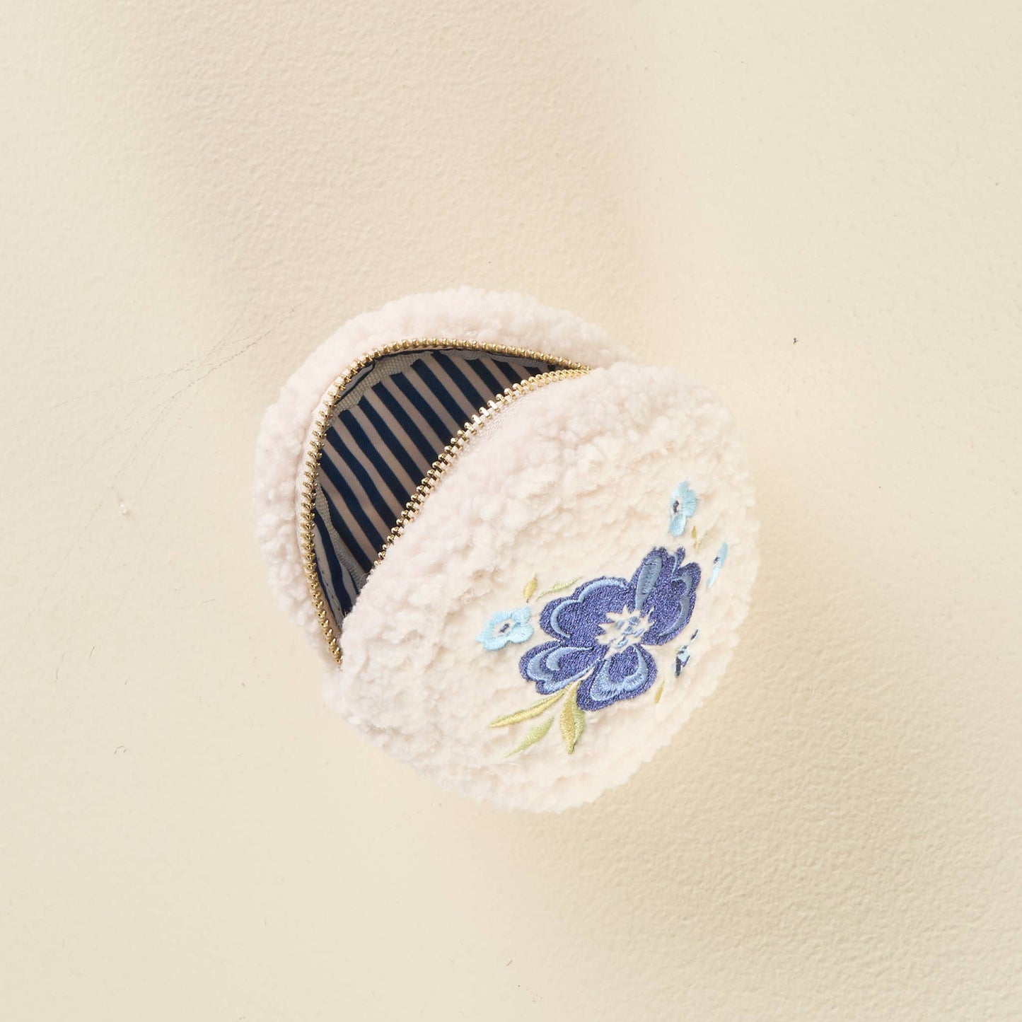 The Darling Effect - Teddy Pouch-Circle Dainty Floral Navy