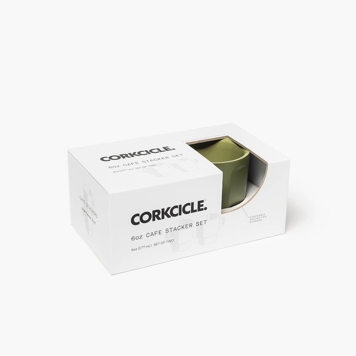 CORKCICLE - Cafe Stacker 6oz - Double Pack - Olive