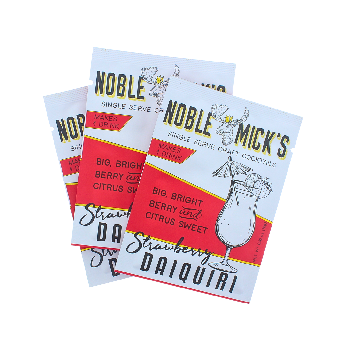 NOBLE MICK'S - Single Serve Craft Cocktails - Strawberry Daiquiri Single Serve Craft Cocktail