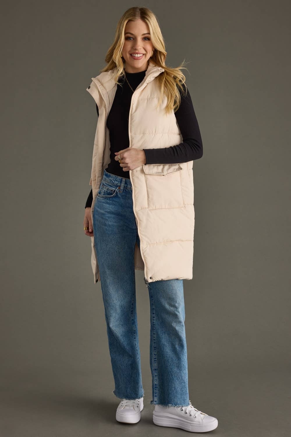 Panache Apparel Co. - Cream Long Vest