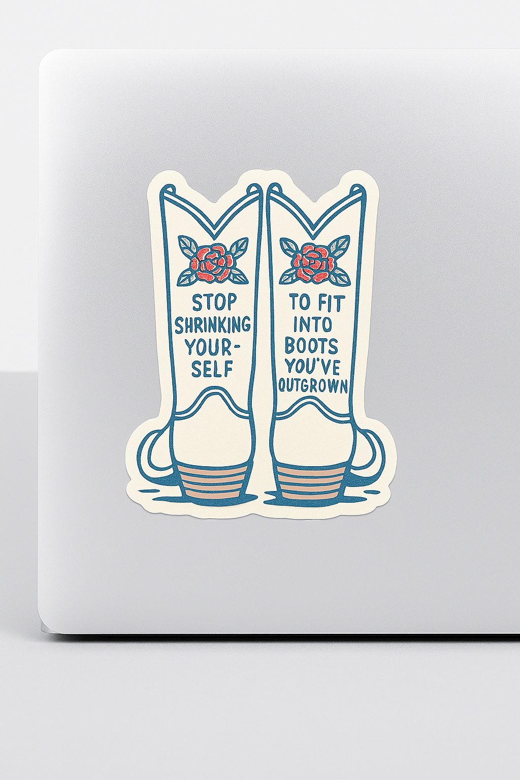 inviting affairs paperie - Stop Shrinking Yourself Sticker – Empowering Western Cowgirl