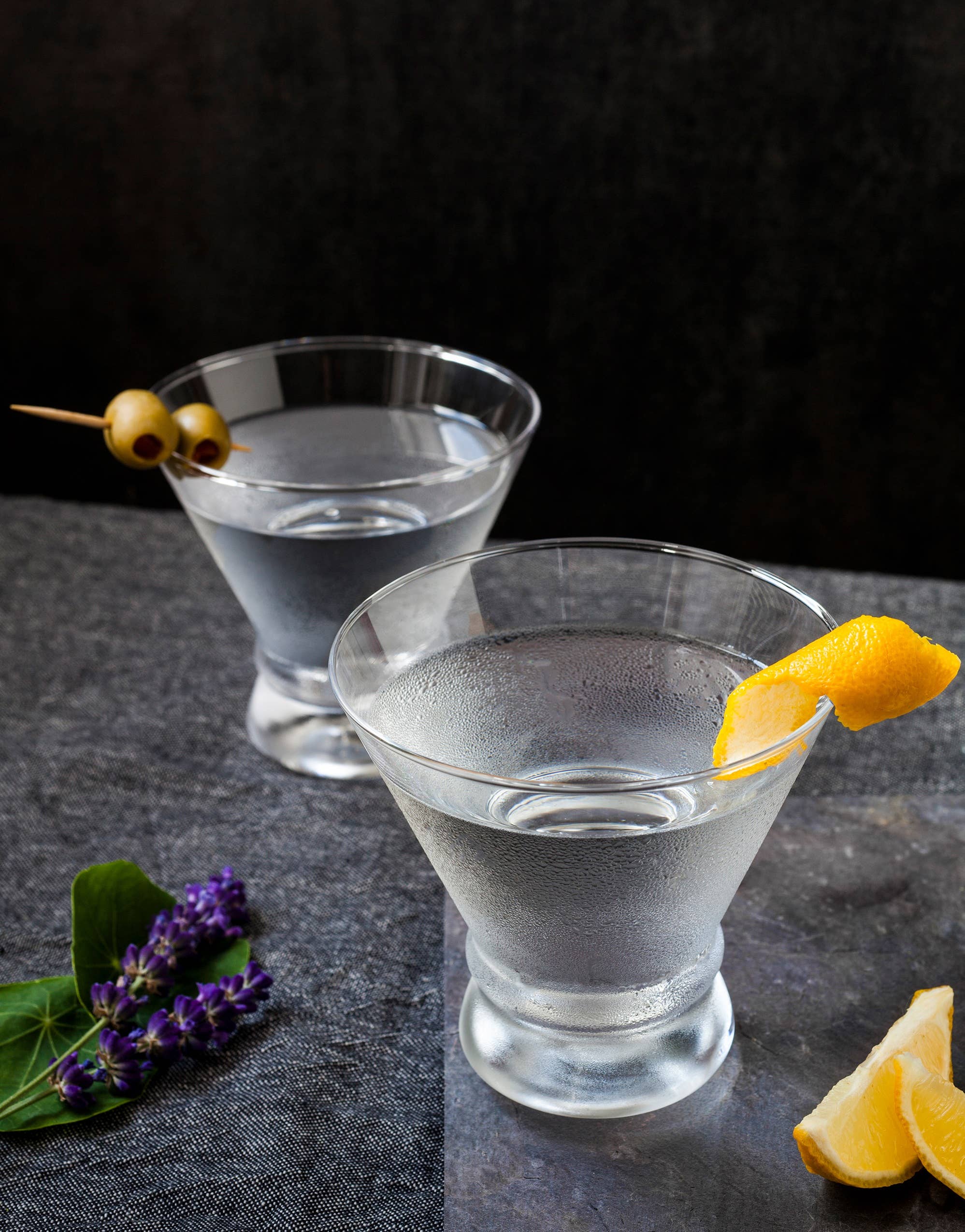 JoyJolt - Afina Heavy Base Stemless Martini Glasses