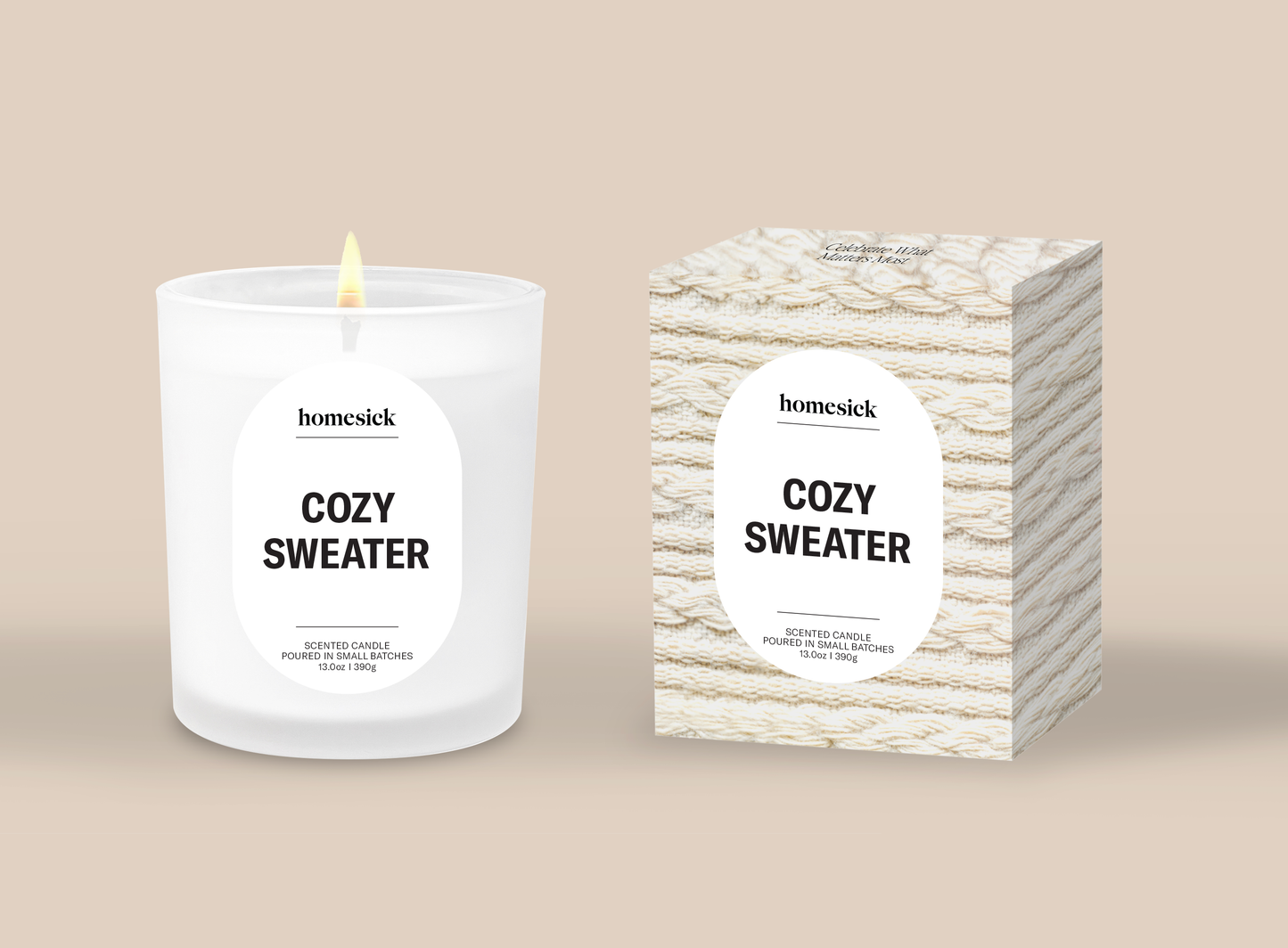 Homesick Candles - Cozy Sweater Candle