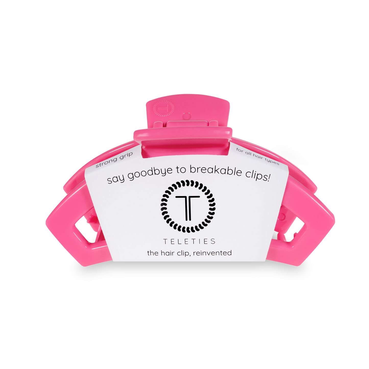 TELETIES - Open Hair Clip | Med. | Paradise Pink