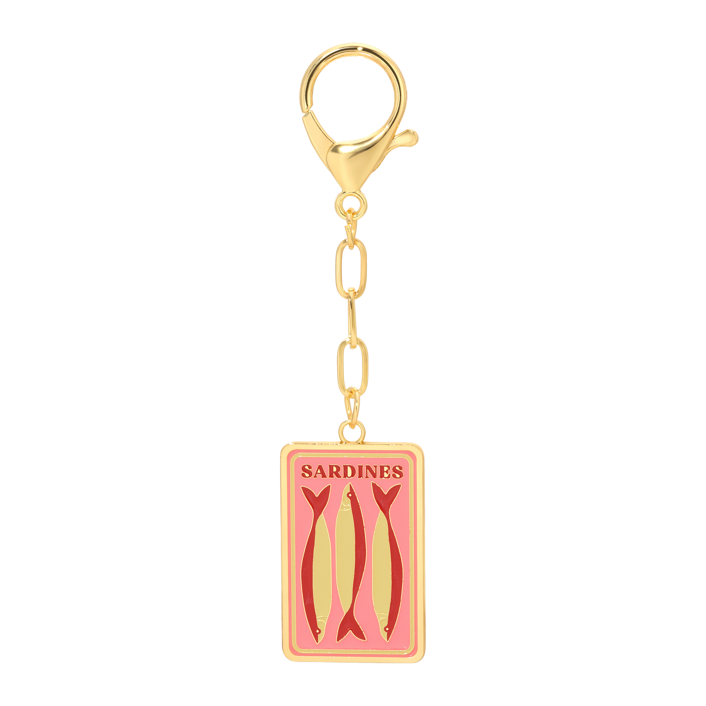 Lucky Feather - Enamel Bag Charm - Sardines