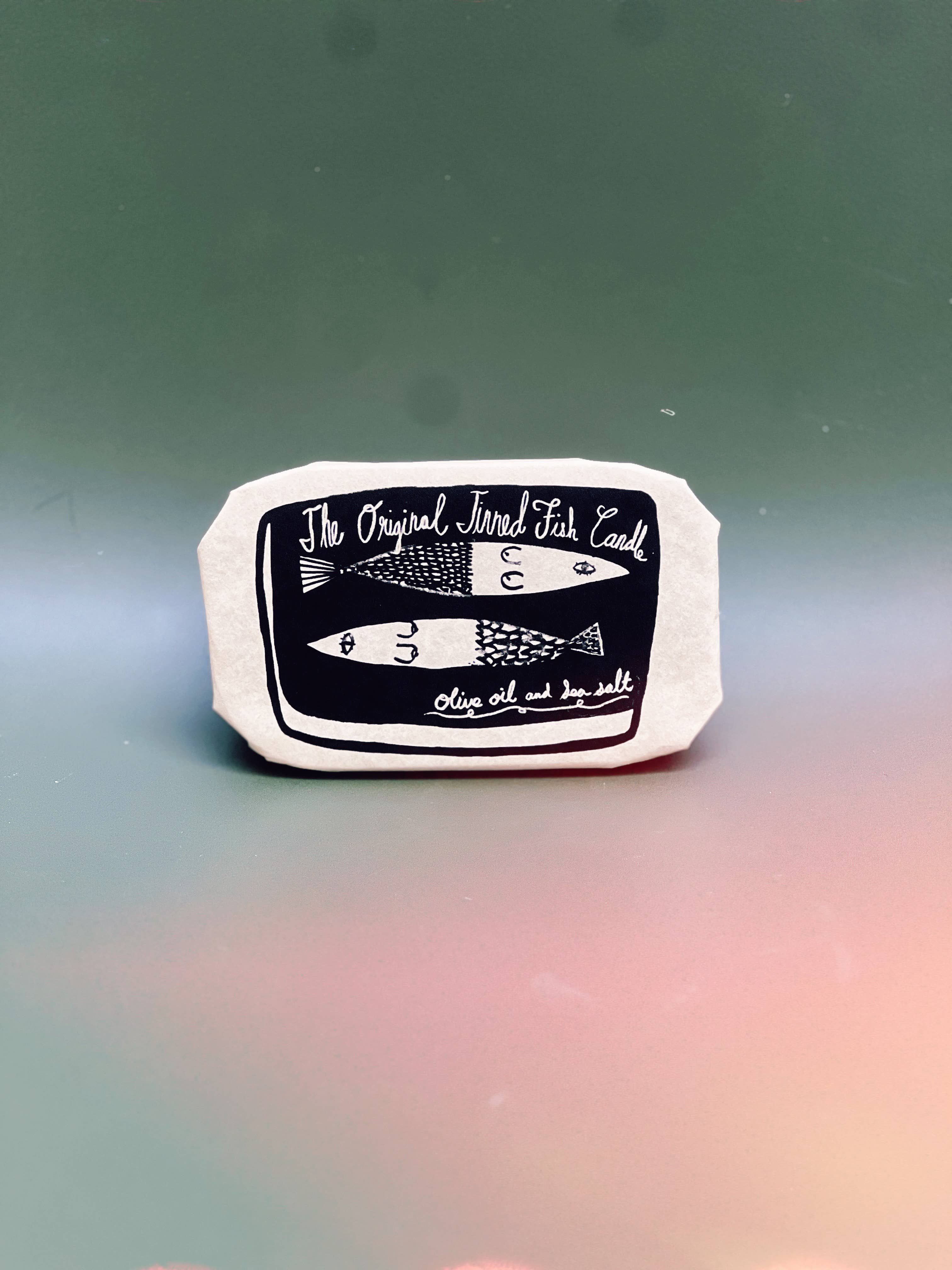Tinned Candle - Tinned Fish Candle - Olive Oil and Sea Salt