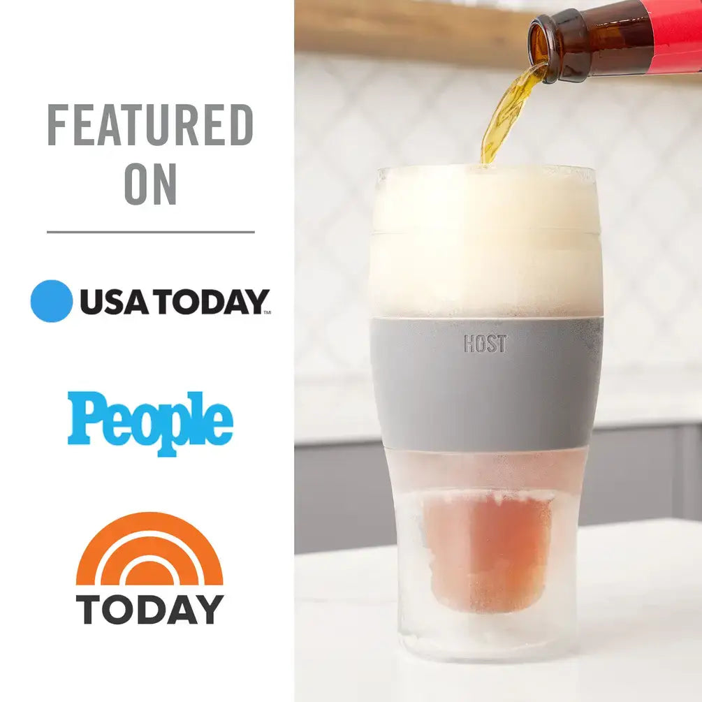 HOST - Beer FREEZE™ Cooling Cup Insulated w/ Cooling Gel - Gray