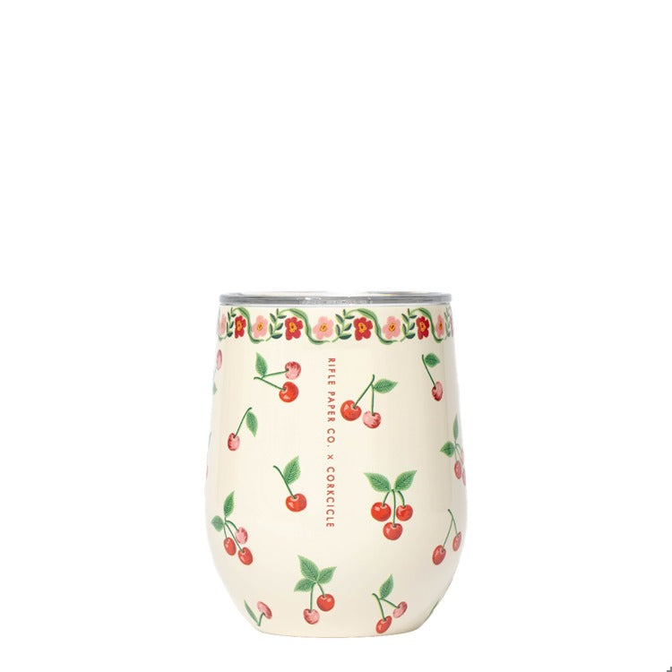 Stemless - 12oz Rifle Paper - Cherries