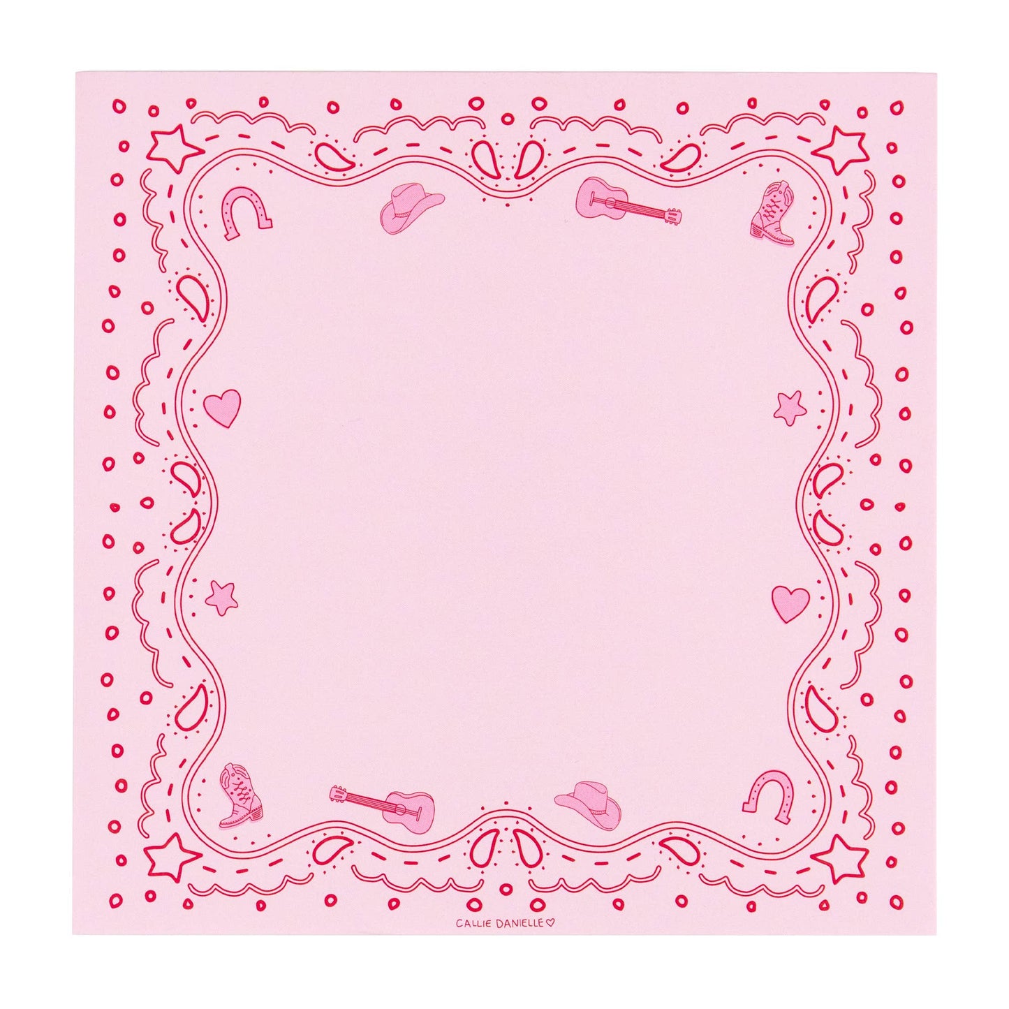 Callie Danielle - Pink Bandana Western Notepad