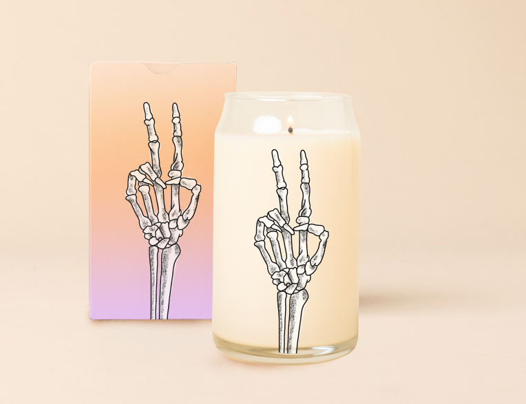 Talking Out of Turn - Halloween Candle Can Glass