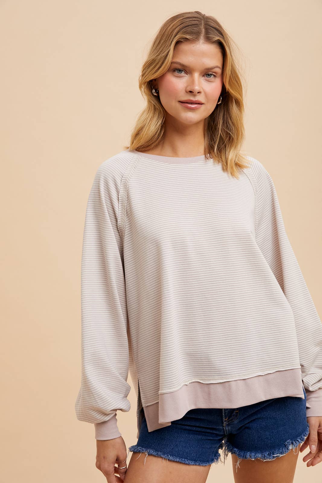 In Loom - WASHED STRIPE PULLOVER