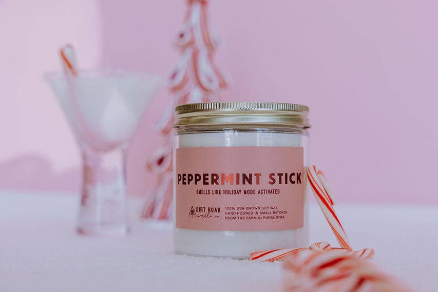 Dirt Road Candle Co - Peppermint Stick Candle