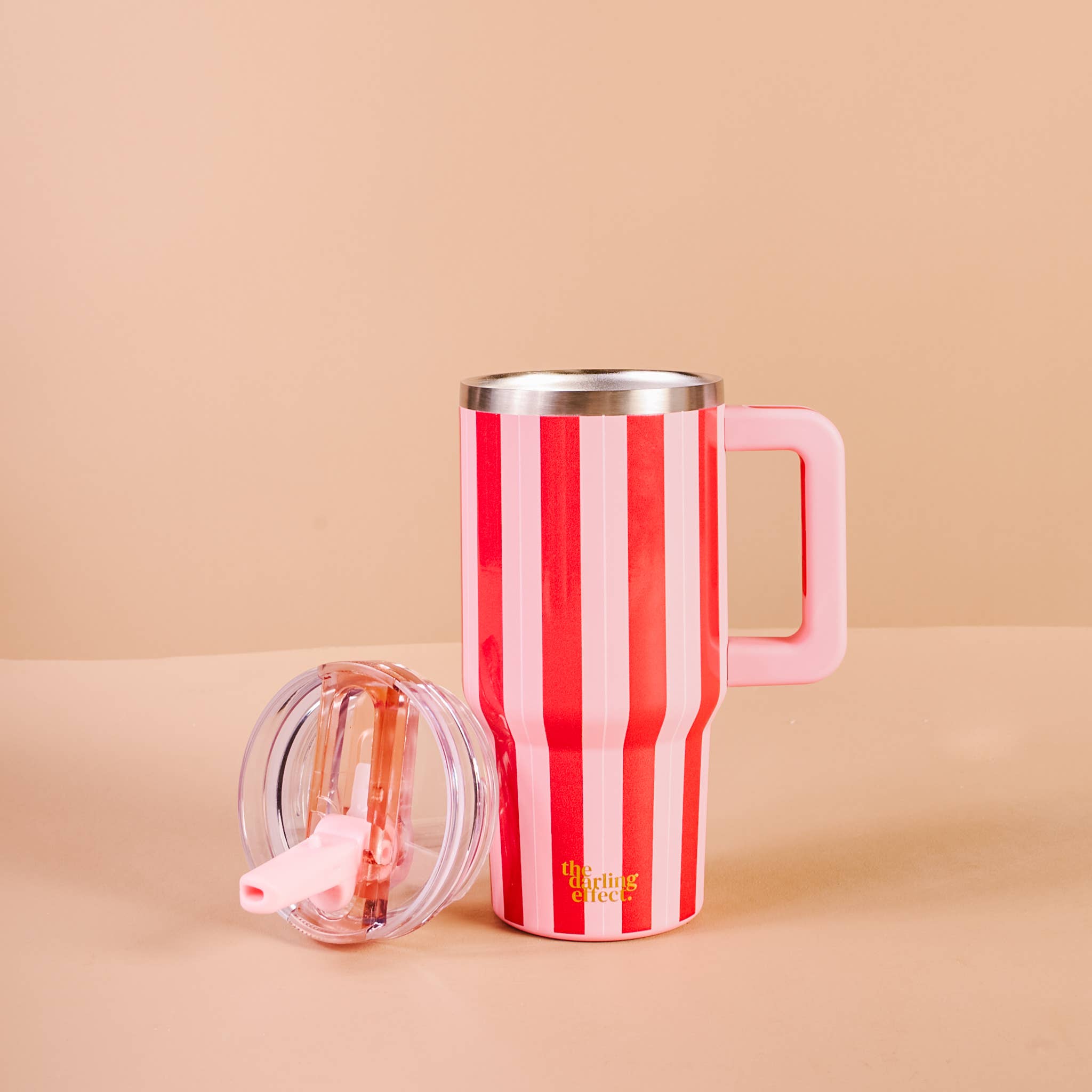 The Darling Effect - 20 oz Lifestyle Flip Straw Tumbler-Peppermint Stripes