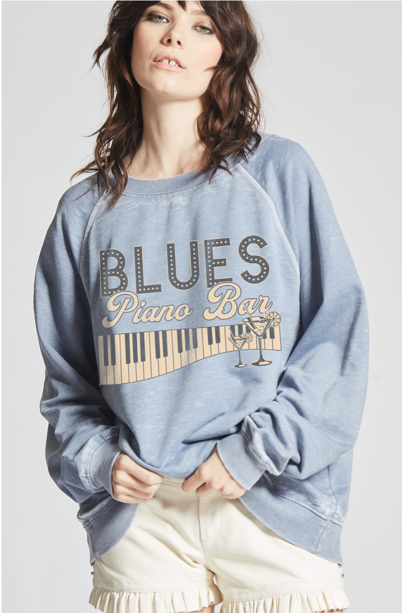 Recycled Karma - 302834 - 1130 Blues Piano Bar Graphic Sweatshirt