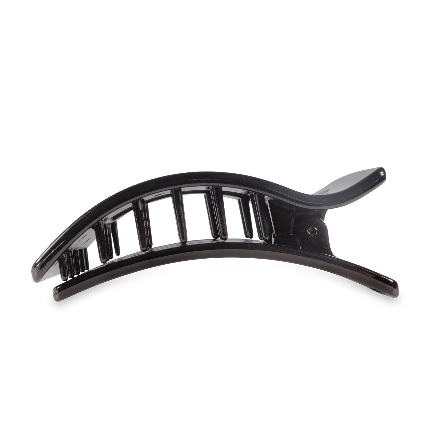 TELETIES - Flat Rectangle Hair Clip | Large | Jet Black