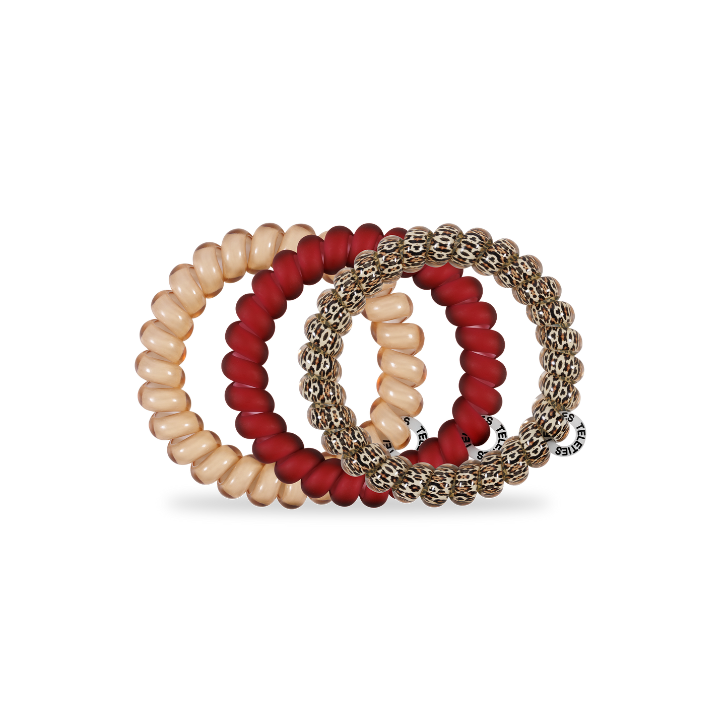 TELETIES - Spiral Hair Coils | Large | Wild Side Hair Ties