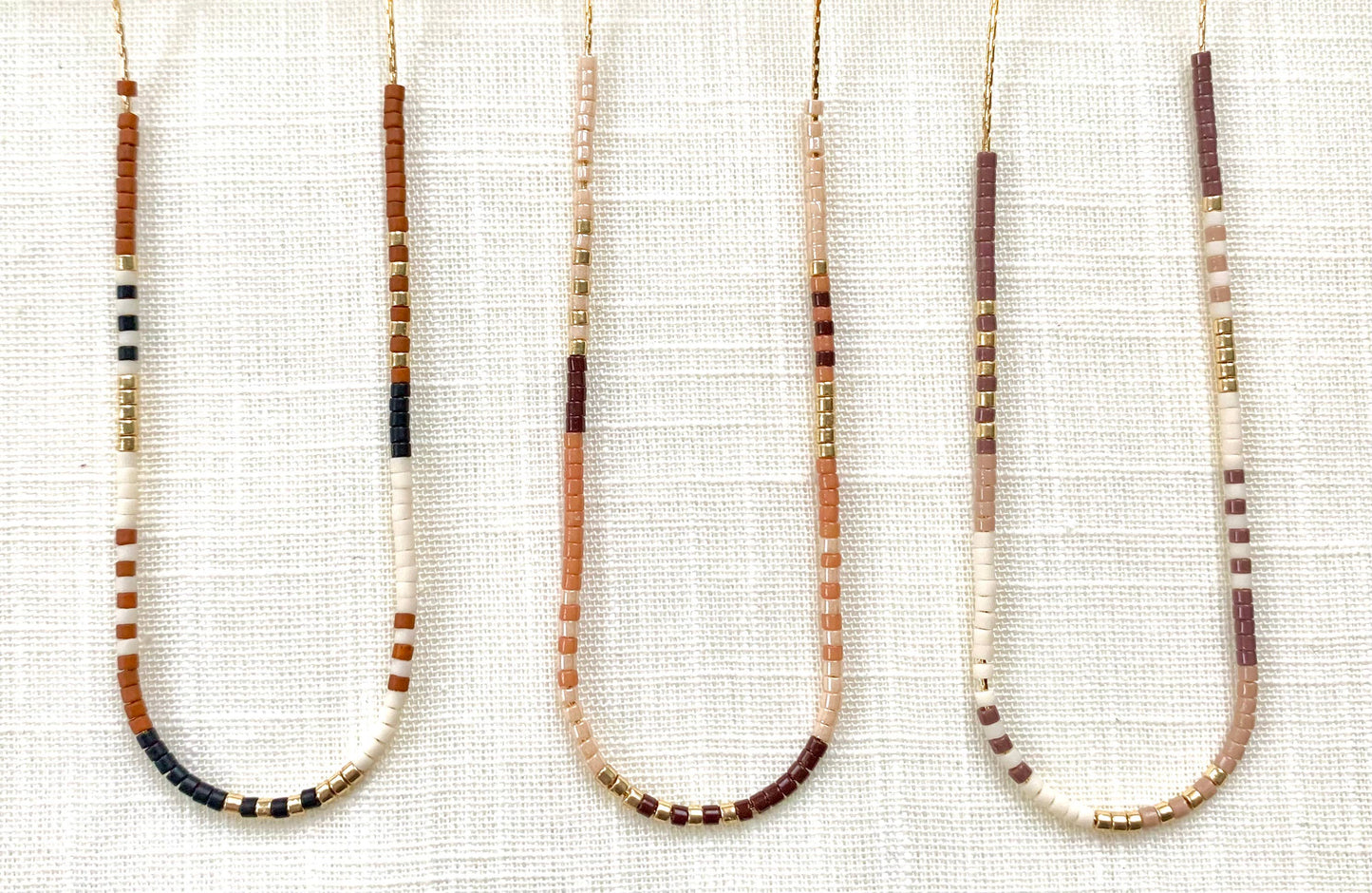 Ocean Breakup - Rich Neutral Seed Bead Necklace
