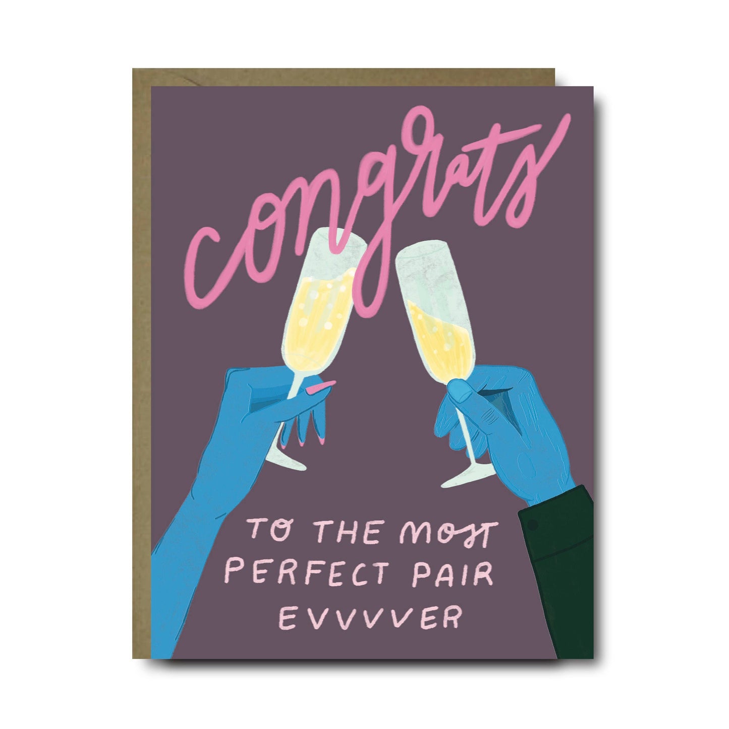Black Lab Studio - Congrats Perfect Pair Wedding Celebration Greeting Card