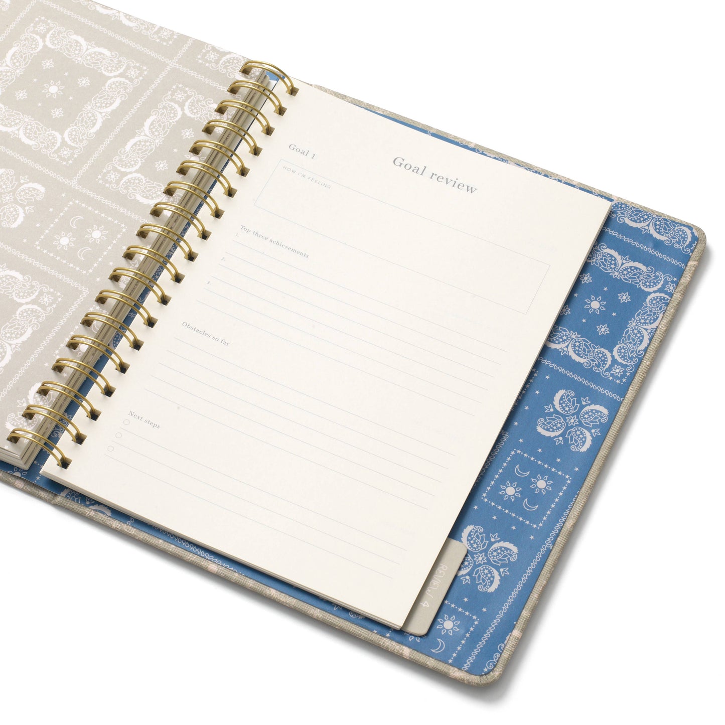 Papier - Concealed Spine Fabric Undated Planner, B5 - Bandana
