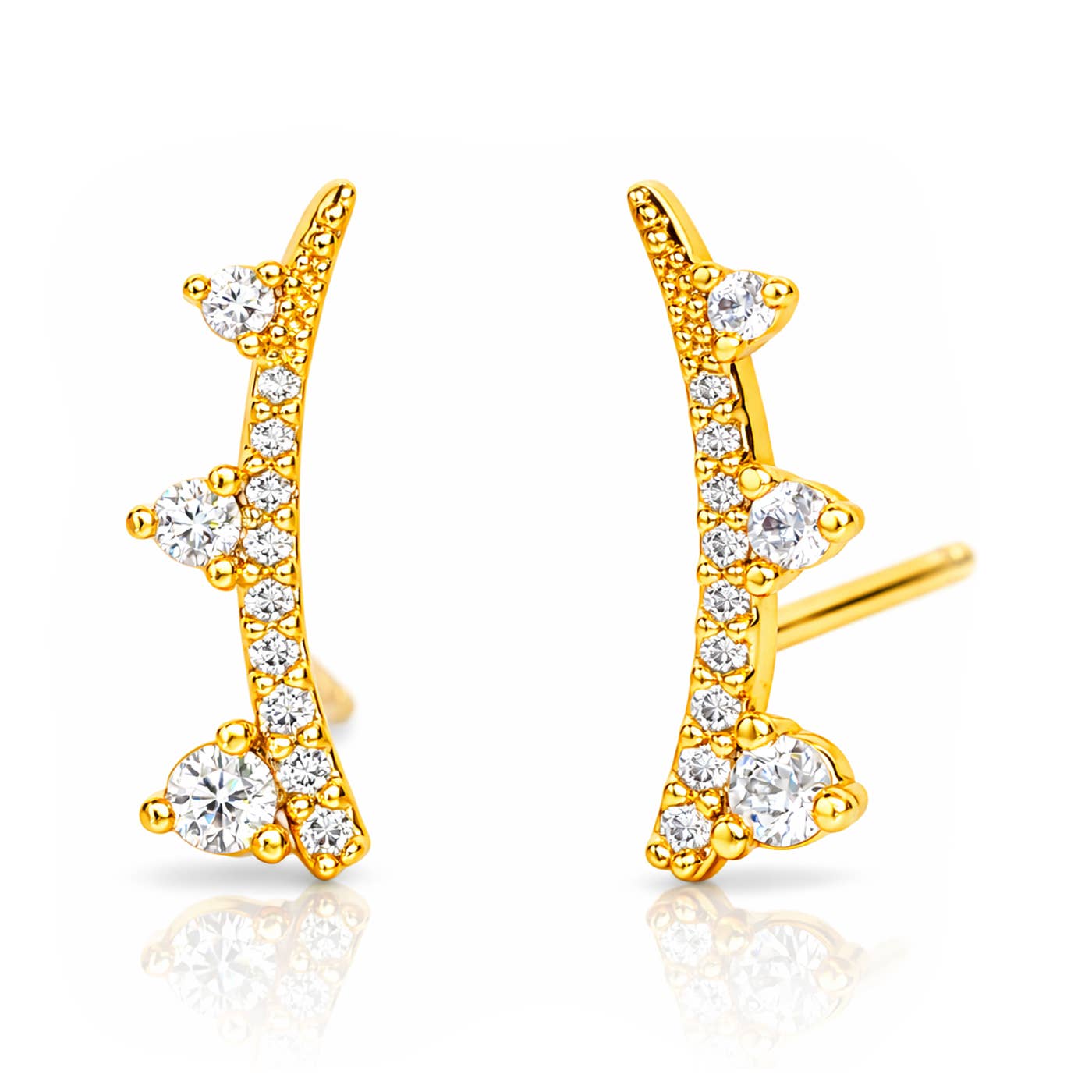 Tai Jewelry - Spike Climber Earrings