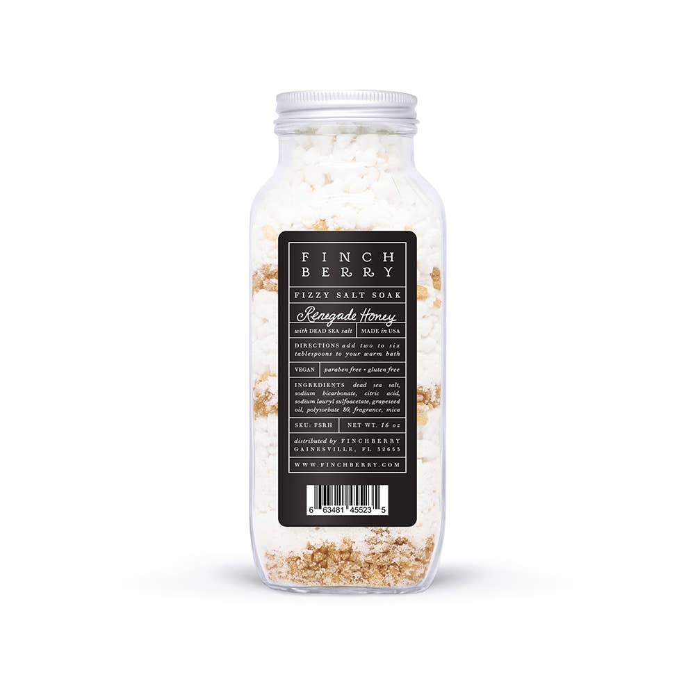 FinchBerry - Renegade Honey Natural Fizzy Salt Bath Soak