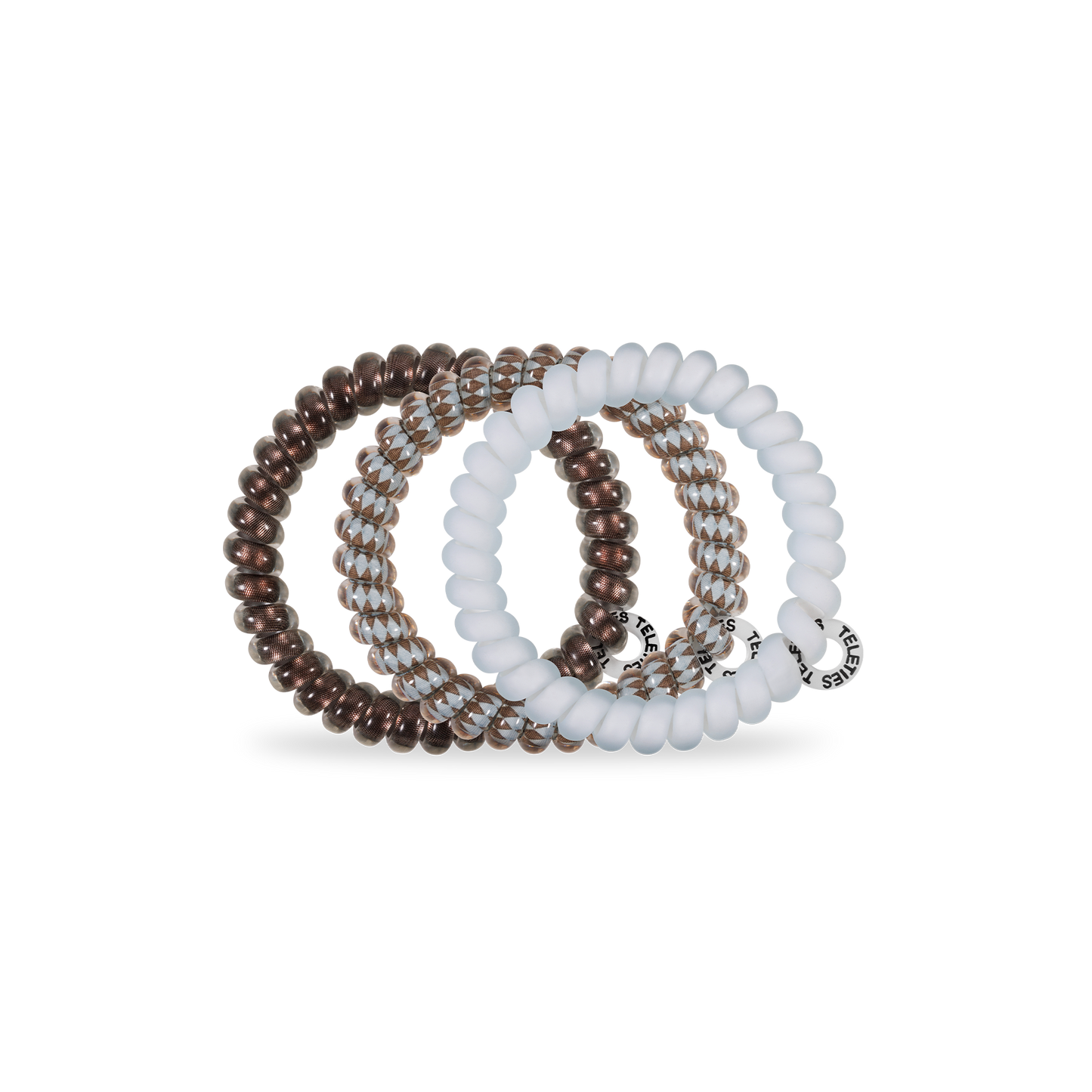 TELETIES - Spiral Hair Coils | Small | Truly Taupe Hair Ties