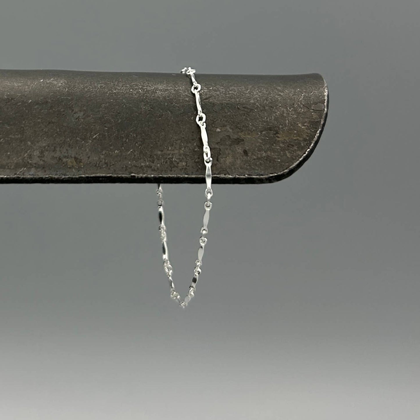 Something Silver - Silver Marquise Bar Link Bracelet