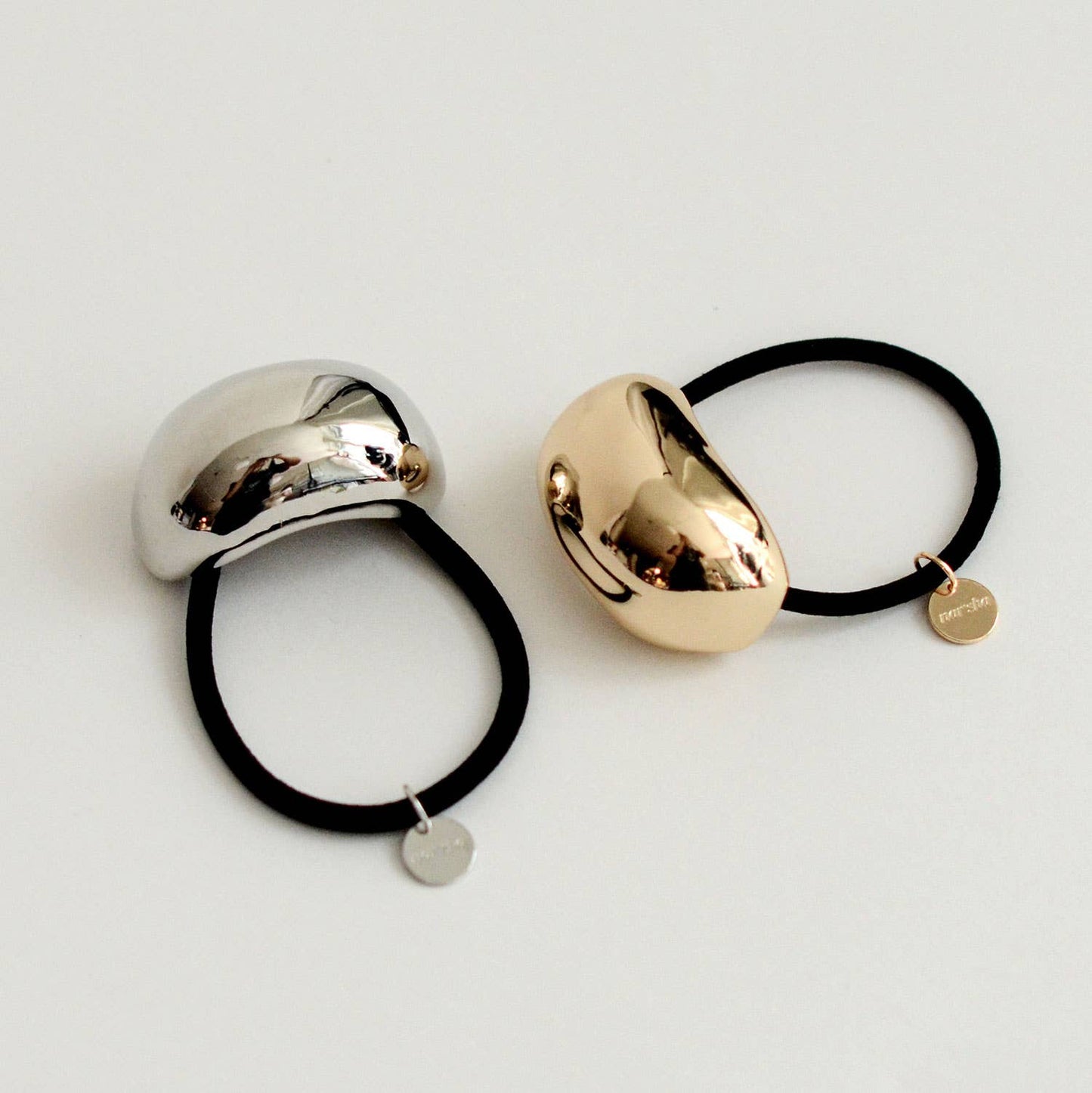 nar'sha - Bold Crescent Metal Cuff Hair Tie | Silver