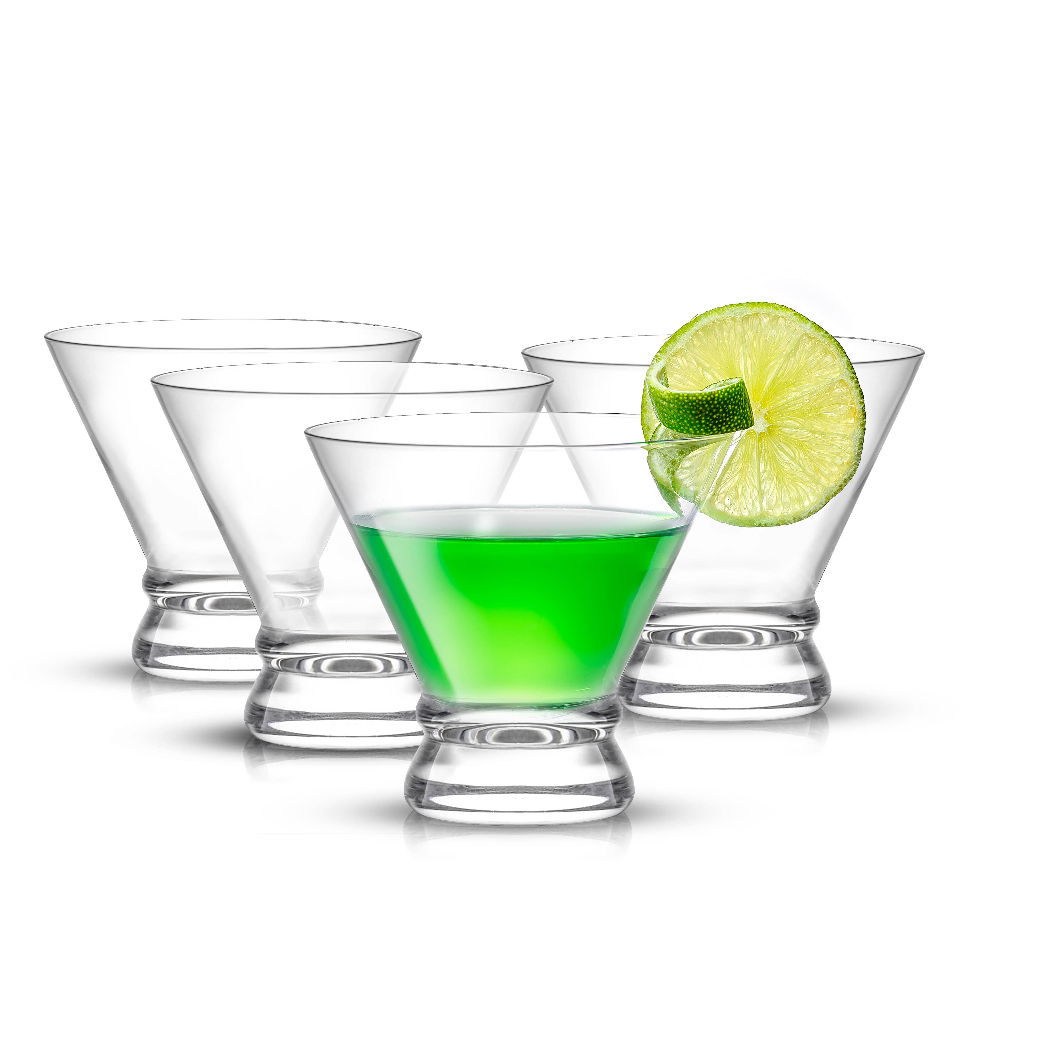 JoyJolt - Afina Heavy Base Stemless Martini Glasses