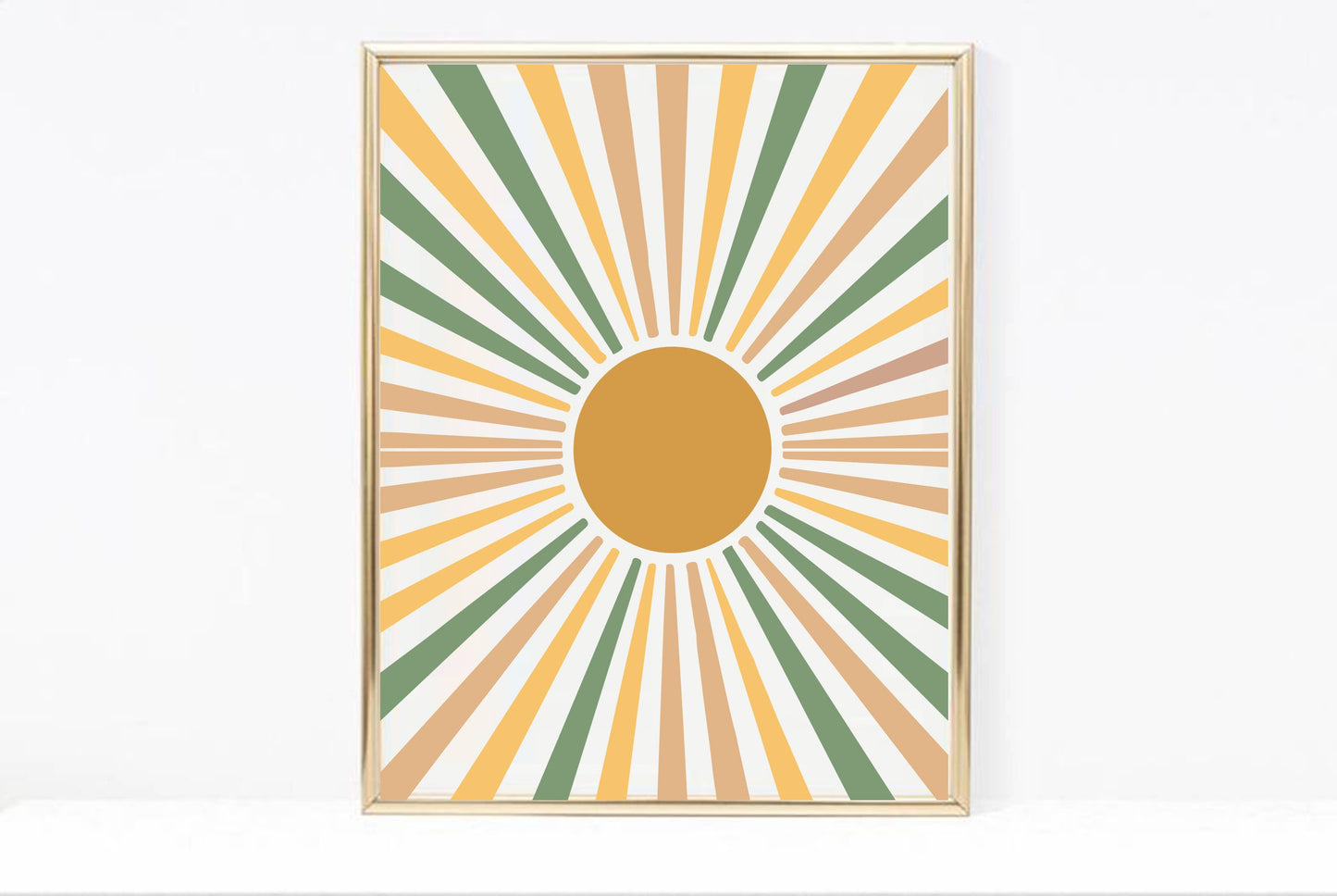 Lumina - Retro Sunburst Illustration Print