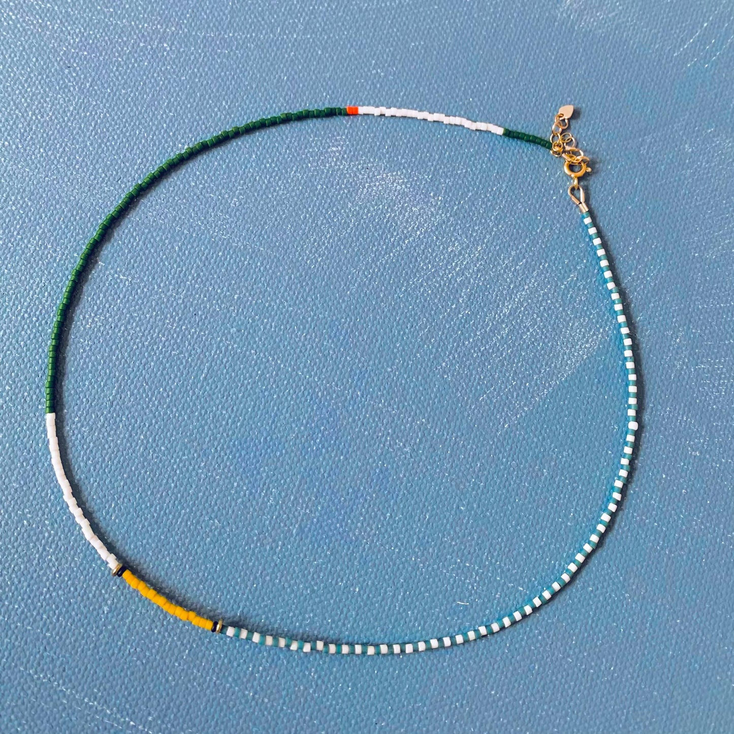 Alice Rise - Thinnest Line necklace, fairway green