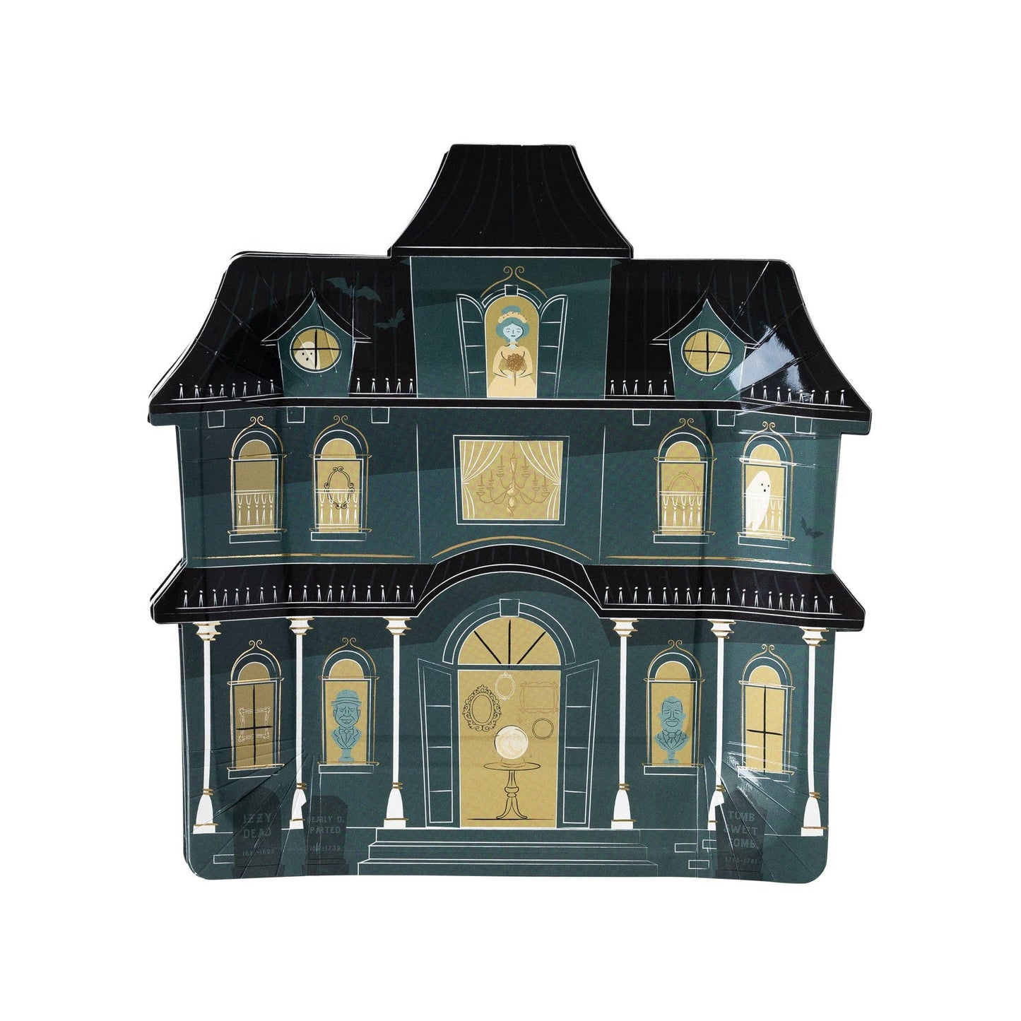 My Mind's Eye - Haunted Village Mansion Shaped Paper Plate