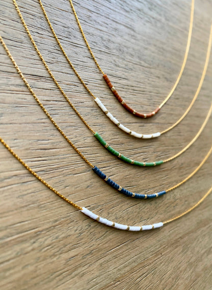 Ocean Breakup - Neutral Matte Minimalist Necklace