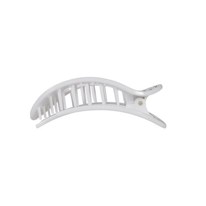 TELETIES - White Polka Dot Party Medium Flat Round Hair Clip
