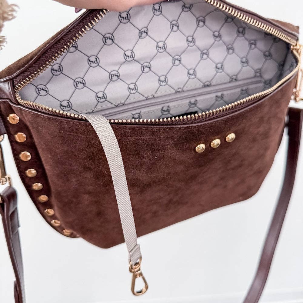 Pretty Simple - Sabrina Studded Suede Bum Bag