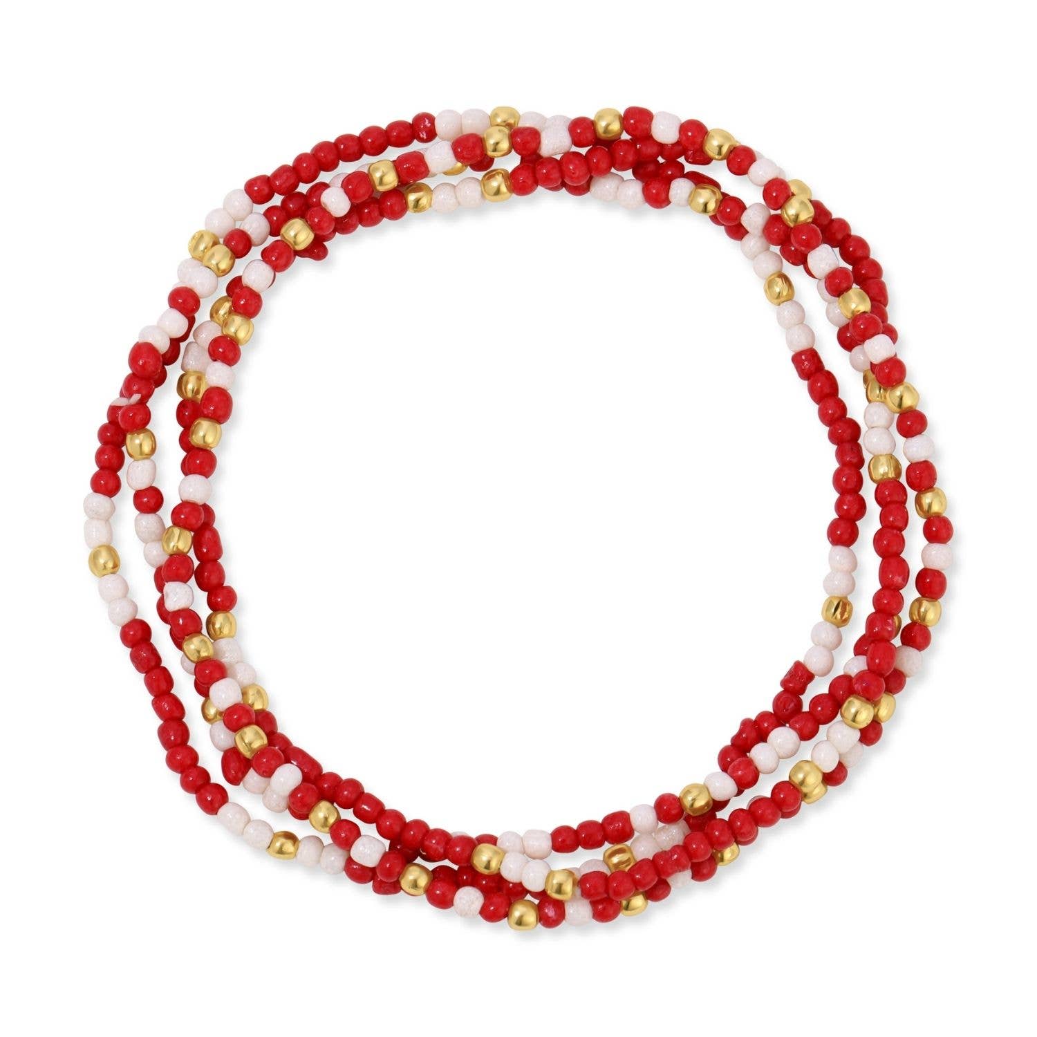 Splendid Iris - Set/4 Stretch Beaded GAME DAY Bracelets