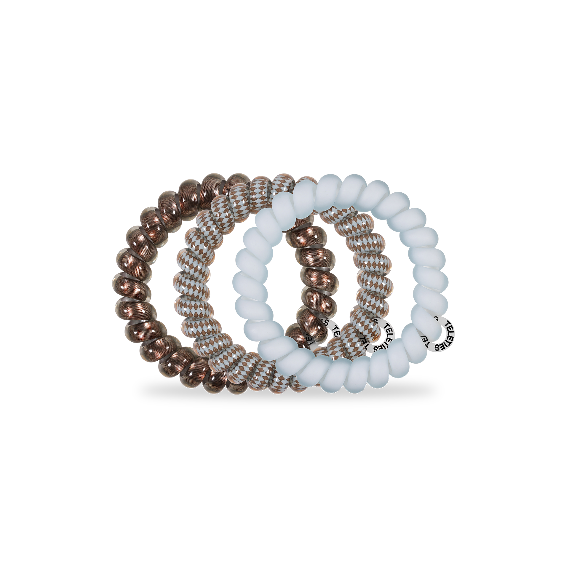 TELETIES - Spiral Hair Coils | Large | Truly Taupe Hair Ties