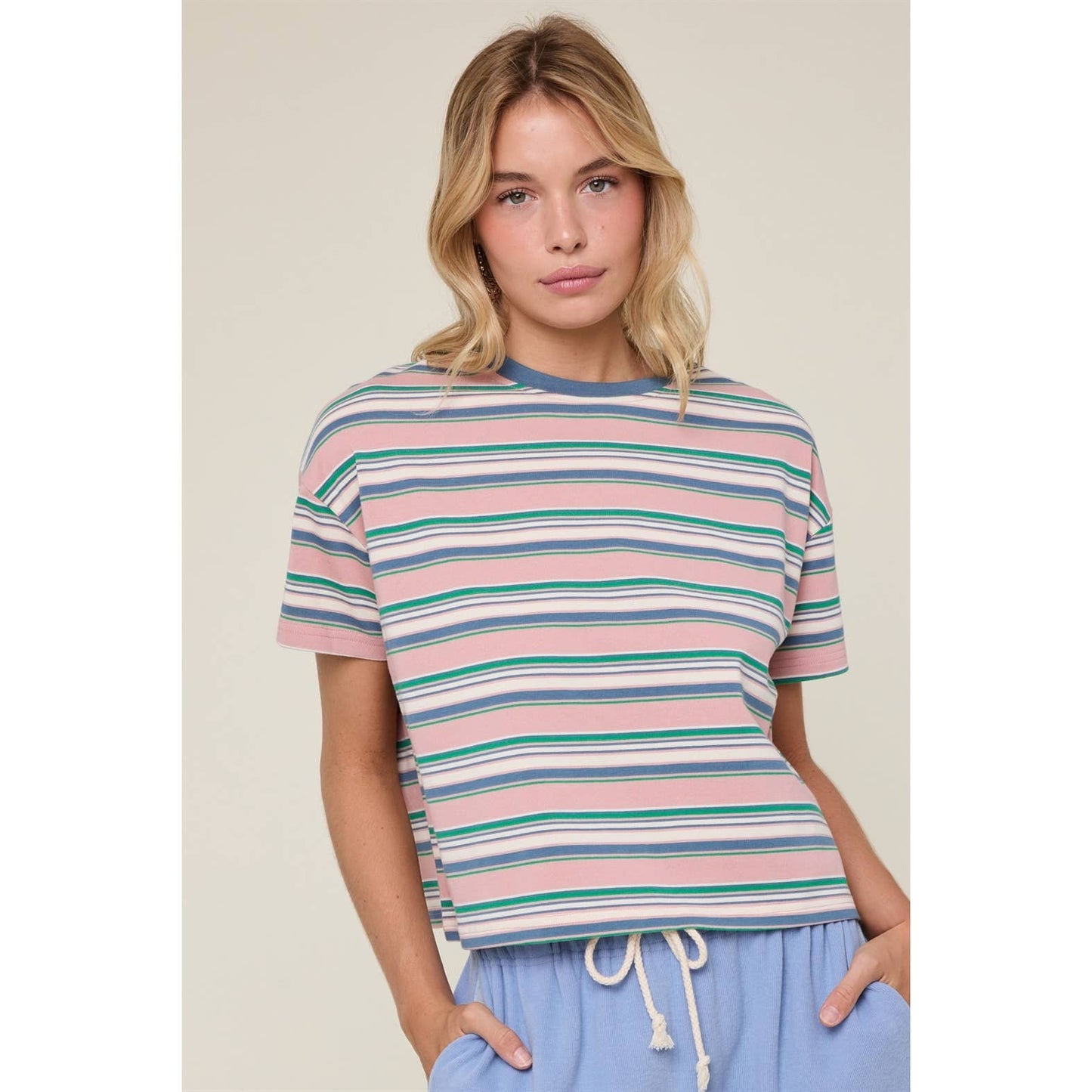 The Easy Stripe Boxy Tee