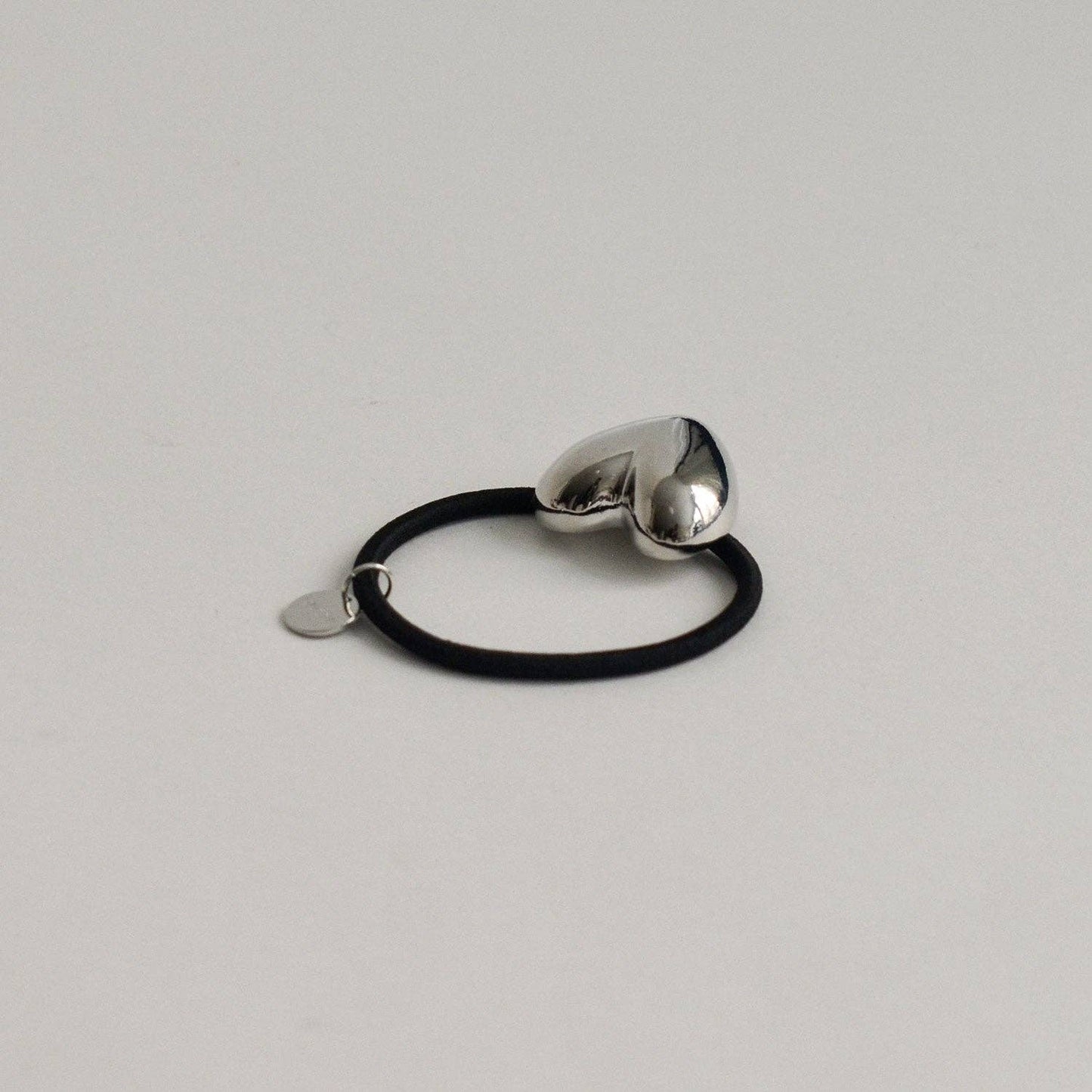 nar'sha - Heart-Shaped Metal Cuff Hair Tie | Silver